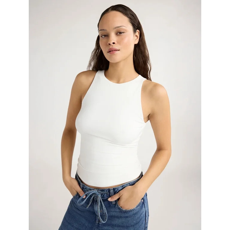 Scoop Women's High Neck Contour Tank Top, Sizes XS-XXL | Walmart (US)