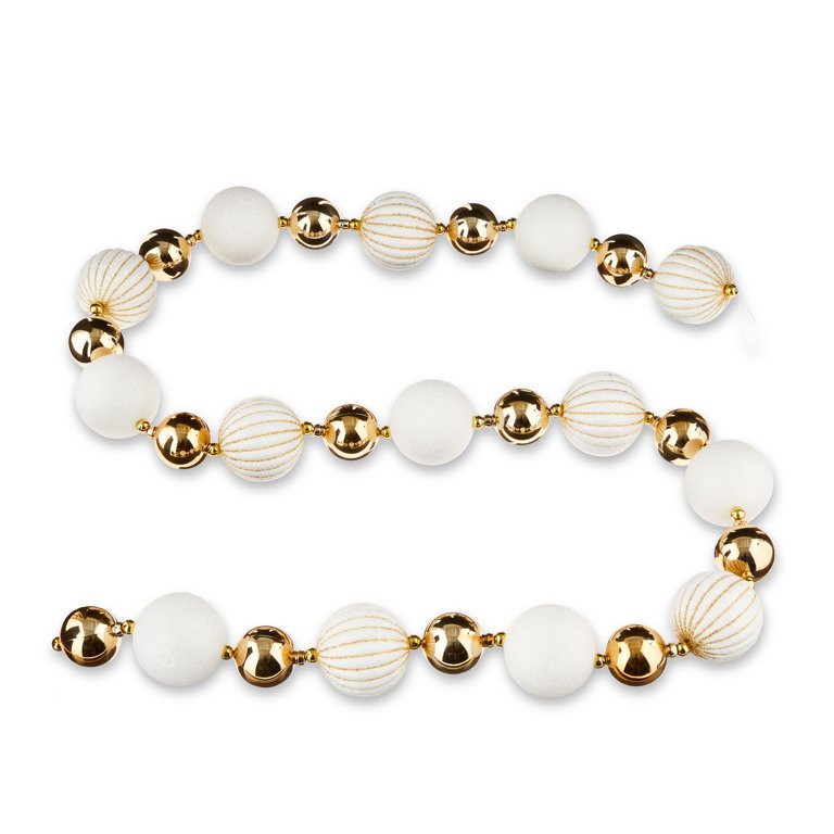 65in Gold and White Foam Garland | Walmart (US)