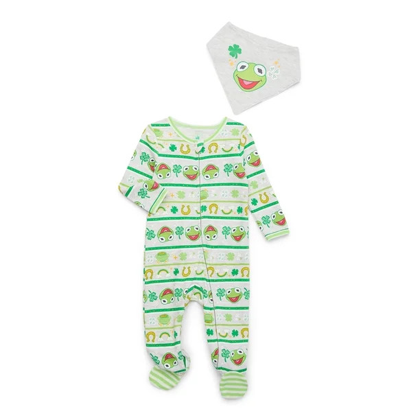 Kermit the Frog Baby Saint Patrick's Day Layette Gift Set, 2-Piece, Sizes Newborn-6/9 Months - Wa... | Walmart (US)