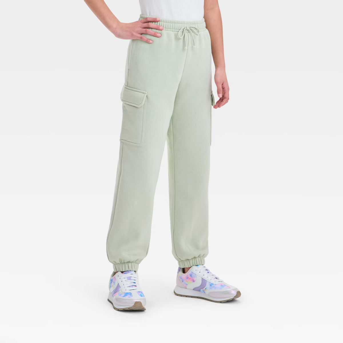Girls' Fleece Cargo Joggers - art class™ | Target