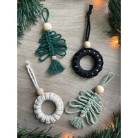 Christmas Ornaments| Boho Ornament| Macrame Holiday Decor Neutral Christmas| Decorations | Etsy (US)