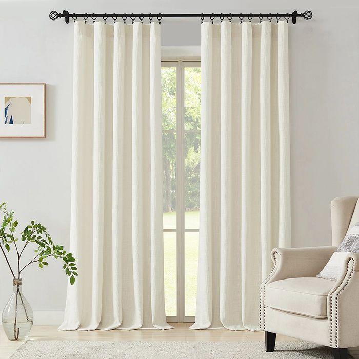 Cotton Blend Linen Look Curtains | Curtarra