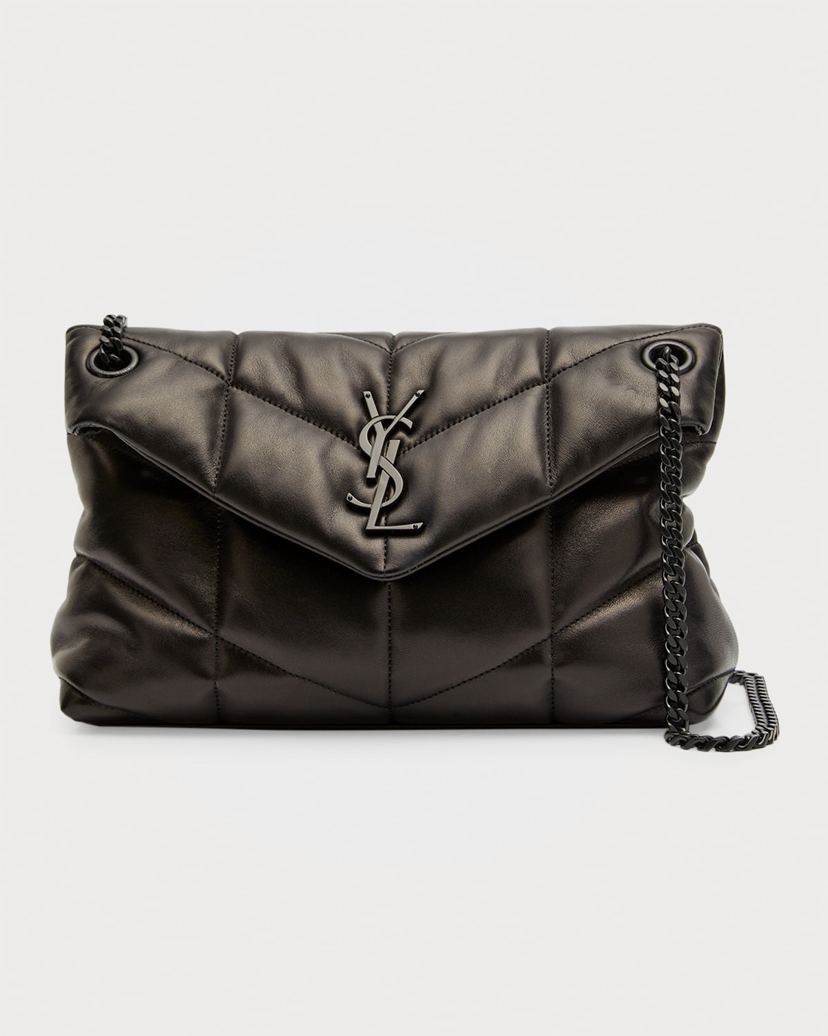 Lou Puffer Small YSL Shoulder Bag in Quilted Leather | Neiman Marcus