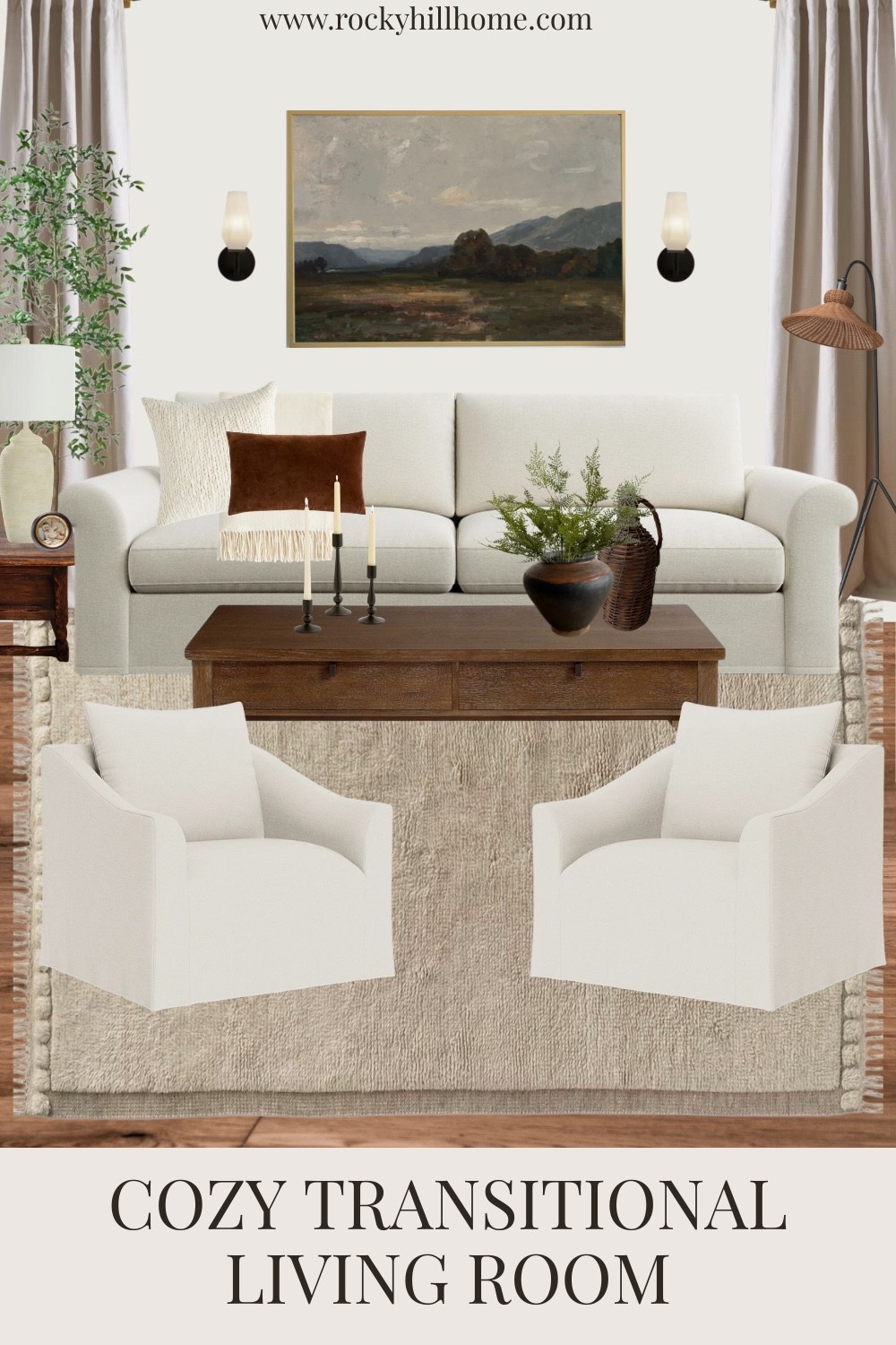 Cozy Transitional Living Room Mood Board 

#LTKStyleTip #LTKHome #LTKFindsUnder100