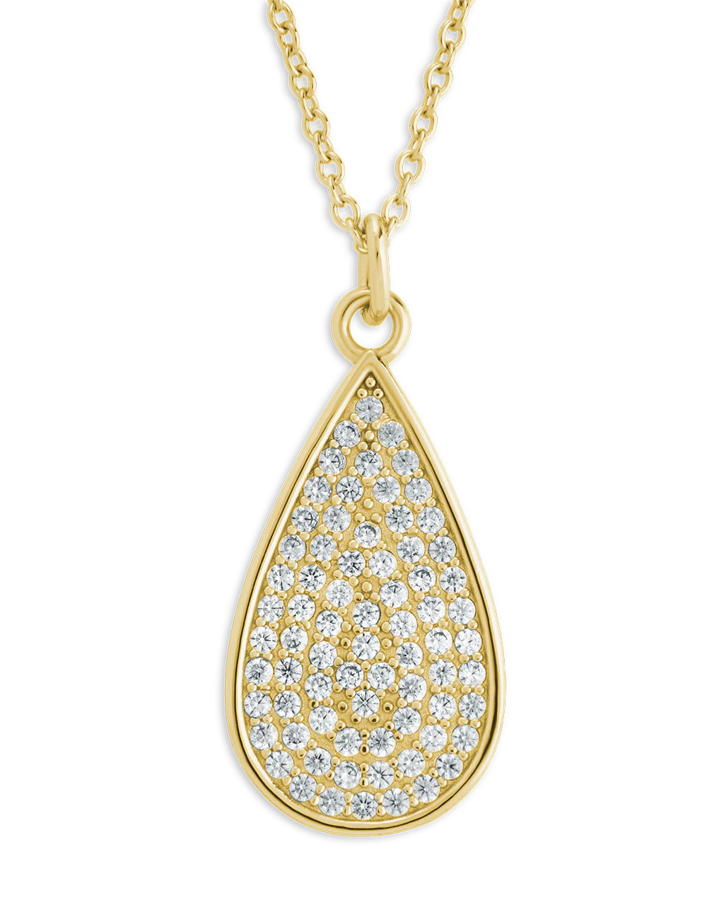 Pave CZ Tear Drop Pendant | Sterling Forever