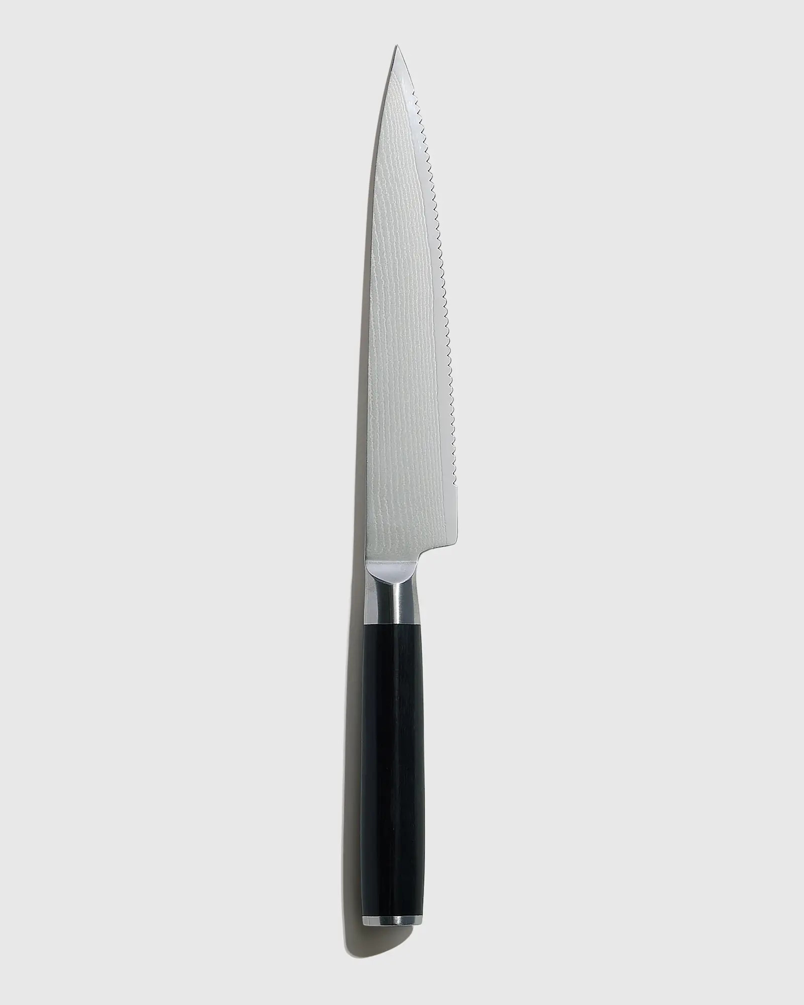 Essential Japanese Damascus Steel 6" Serrated Utility Knife | Quince