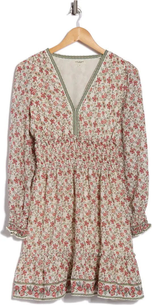 MAX STUDIO V-Neck Long Sleeve Minidress | Nordstromrack | Nordstrom Rack