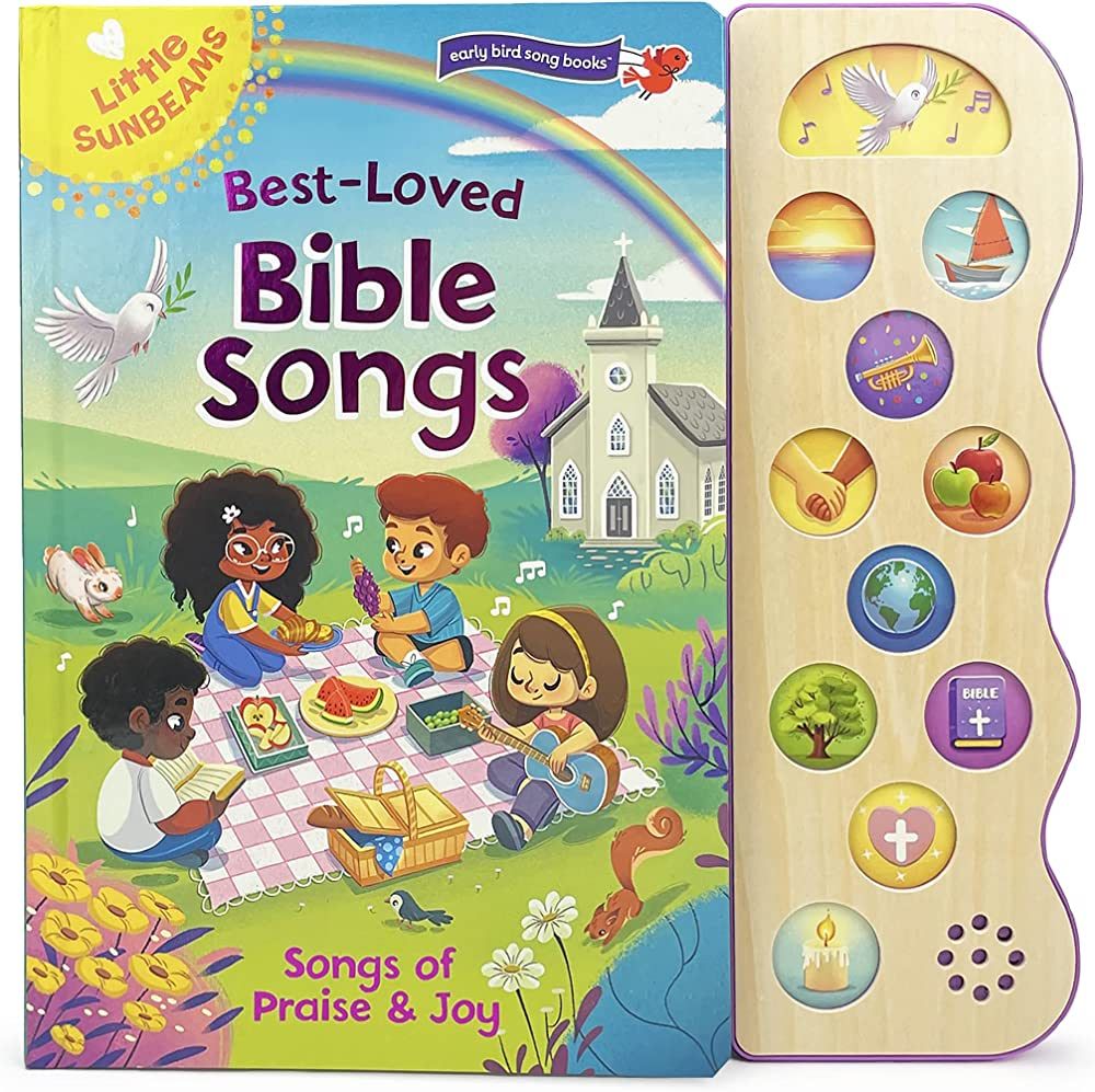 Best Loved Bible Songs Childrens Board Book with Sing-Along Tunes, Ages 2-7 (Little Sunbeams: Ear... | Amazon (US)