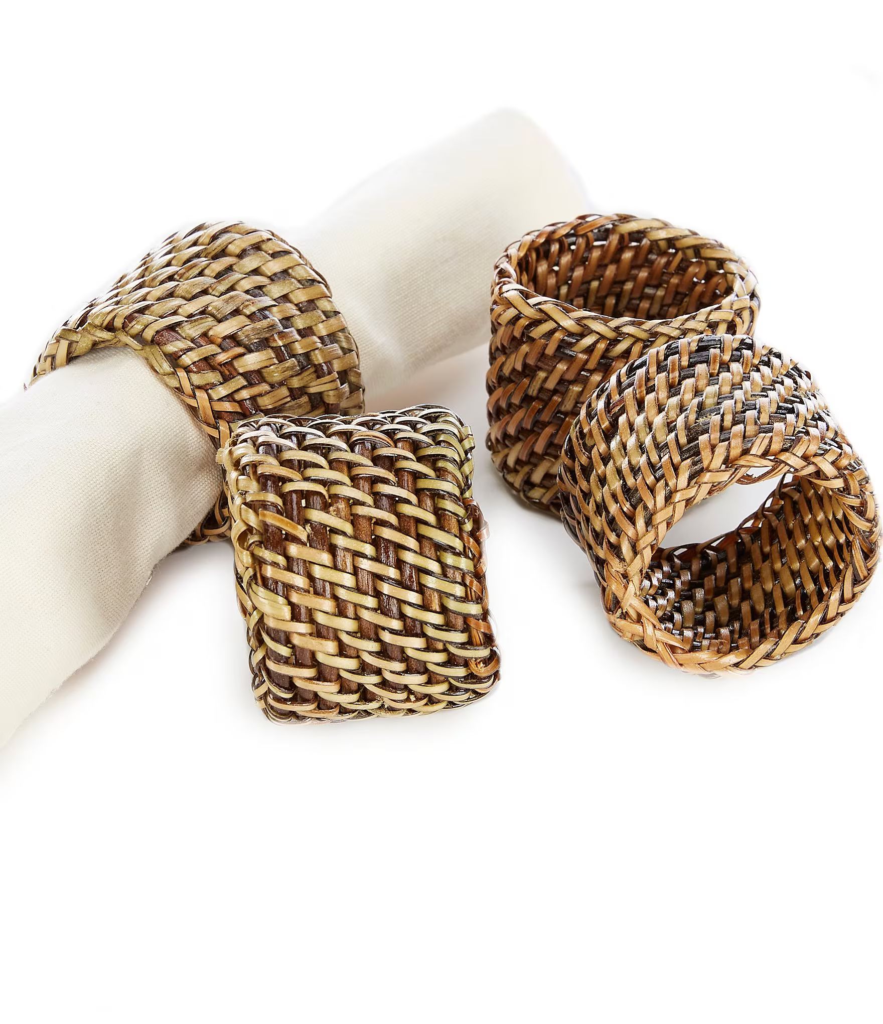 Nito Napkin Rings, Set of 4 | Dillards