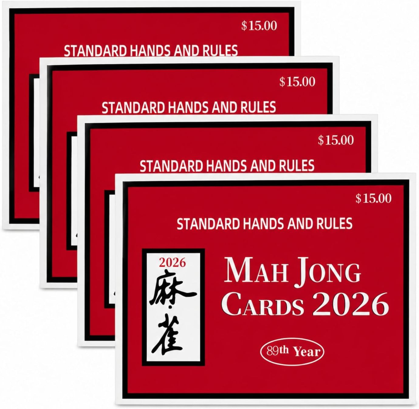 RE RELIURE 4 Pcs NM-JL Mah-Jong Cards 2026 Large Size Revised Edition | Amazon (US)
