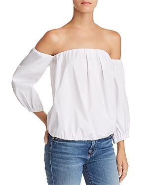 7 For All Mankind Off-the-Shoulder Blouson Top | Bloomingdale's (US)