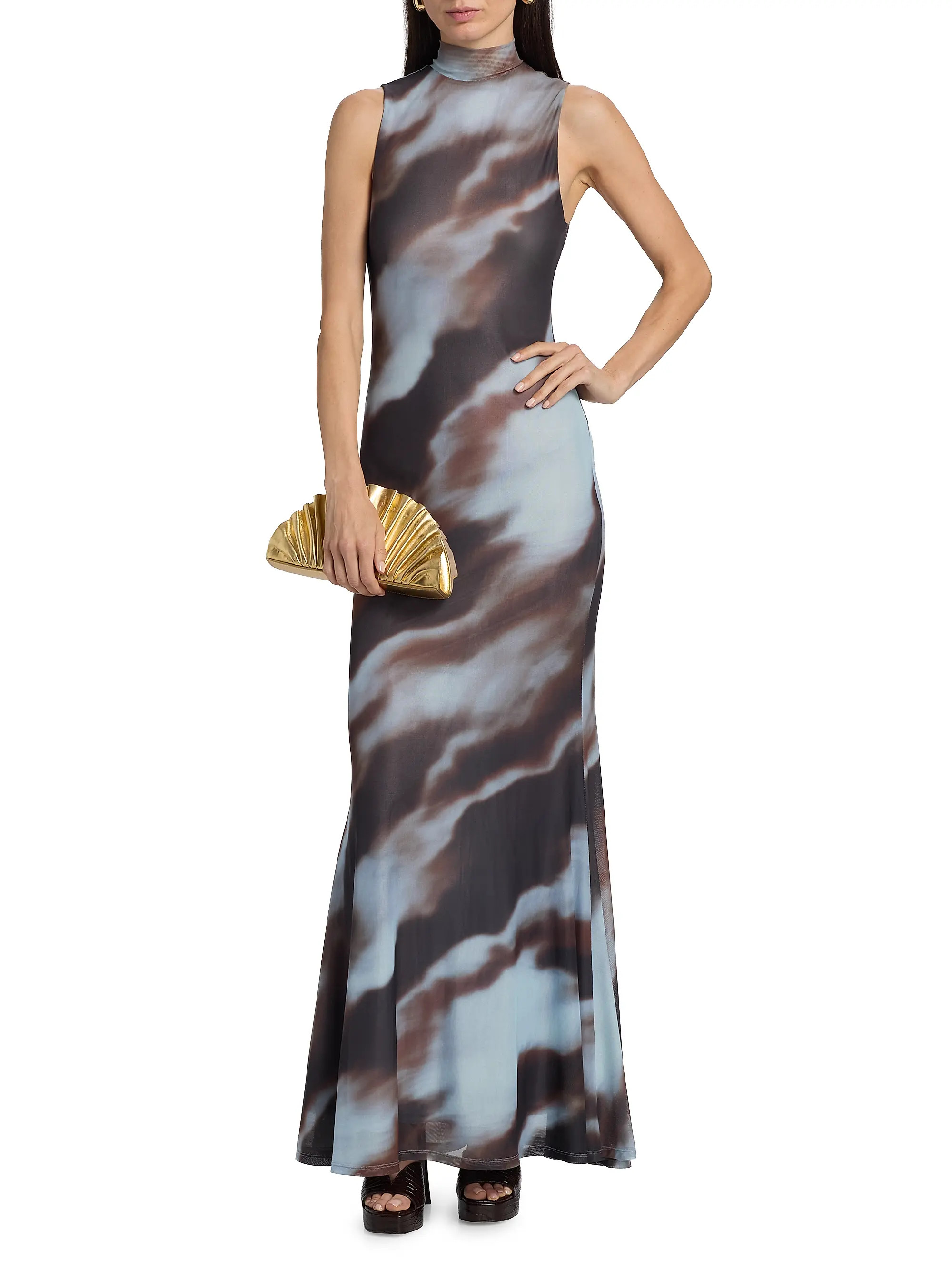 Morell Abstract Sleeveless Maxi Dress | Saks Fifth Avenue
