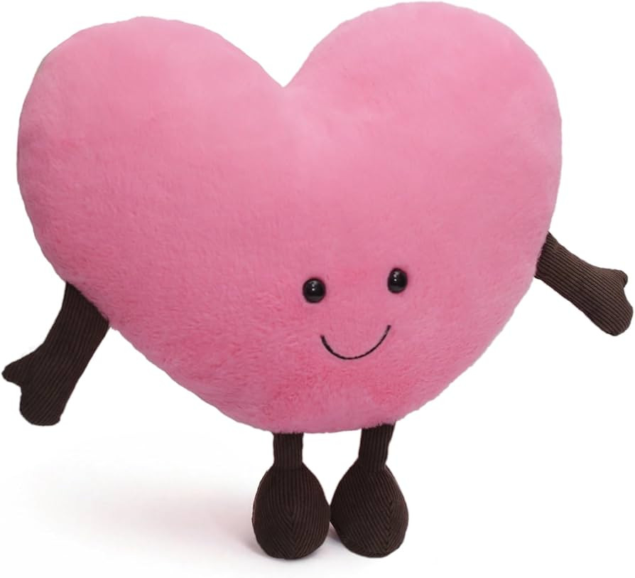 1 lb Weighted Heart Plush Pillow - 12 inch Stuffed Animal Weighted Plush Toy, Cute Valentine's Da... | Amazon (US)