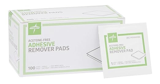 Medline Adhesive Remover Pads, Acetone-Free, 2-Ply, Box of 100 | Amazon (US)