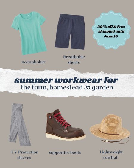 Summer Work Gear for the farm, homestead and garden 

#LTKSeasonal #LTKworkwear #LTKhome