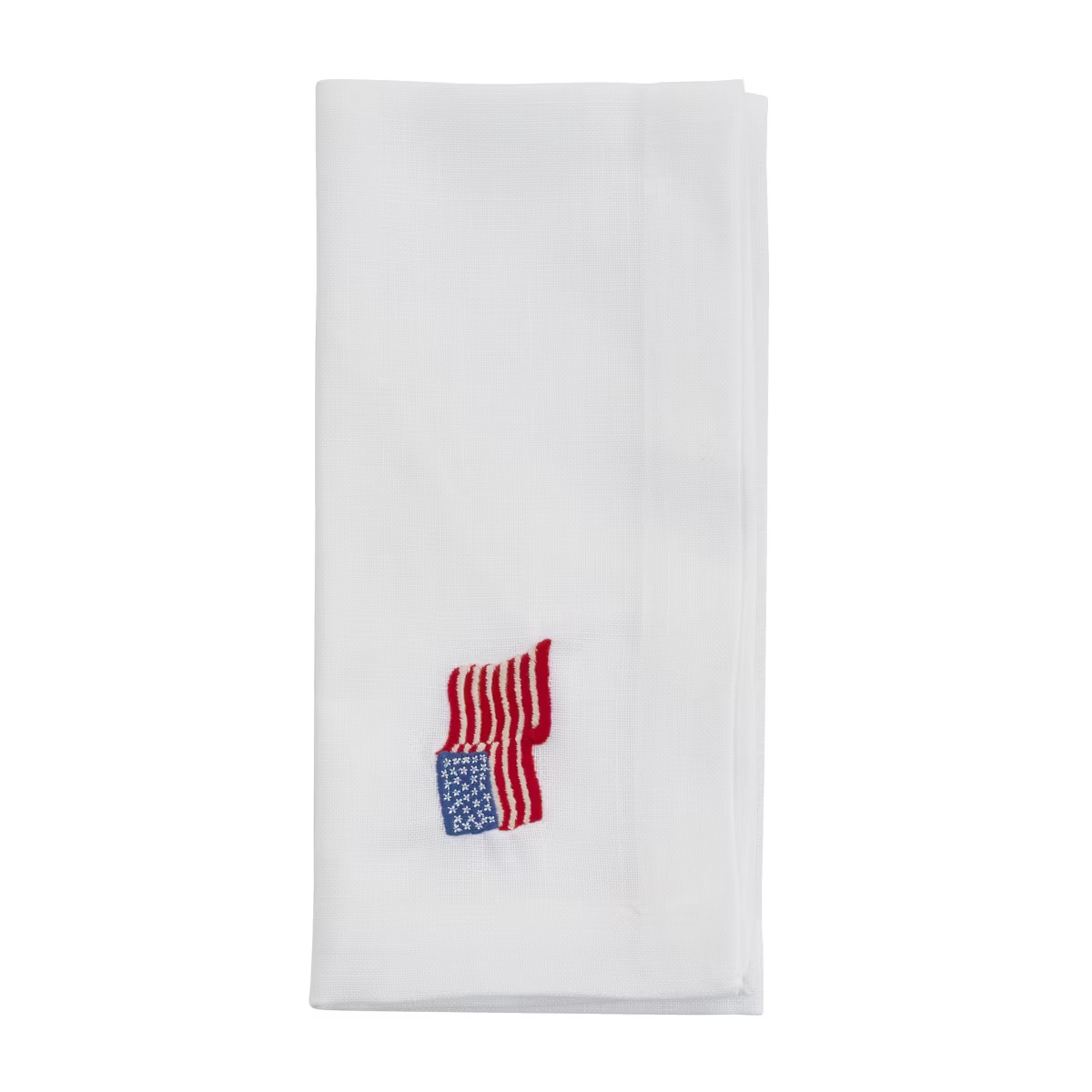 Saro Lifestyle Table Napkins With Embroidered American Flag Design (Set of 4) | Target