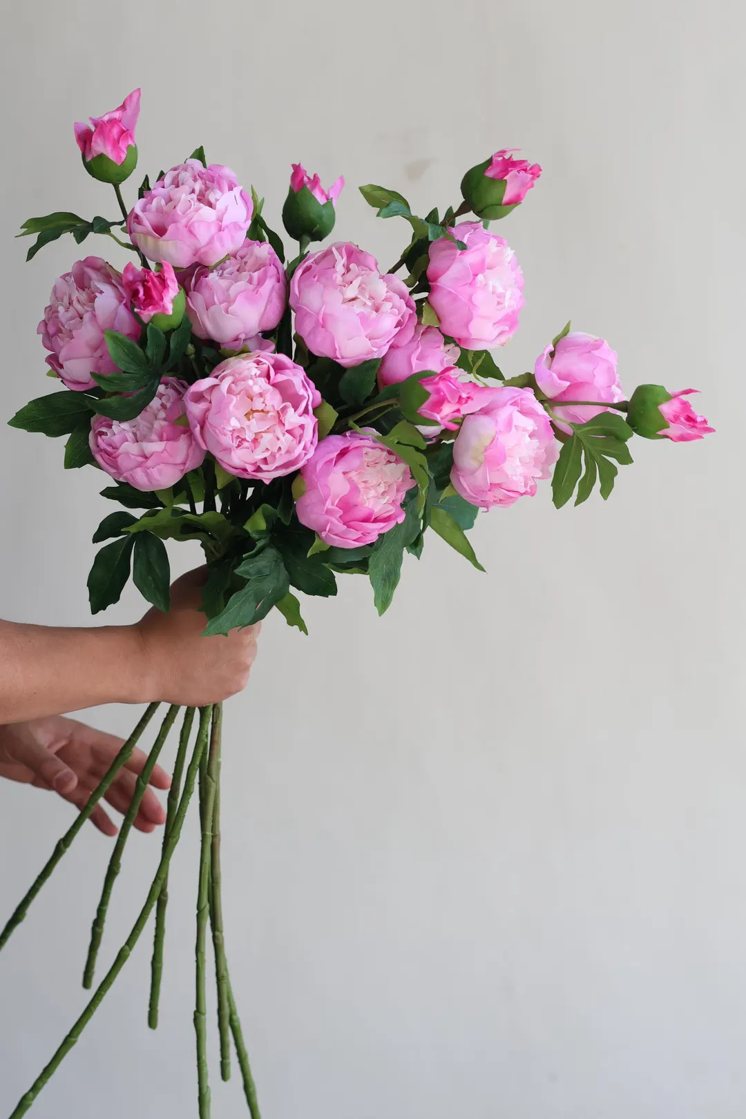 31.5" Real Touch Hot Pink Peony: Faux Floral Stem | Etsy (Global)