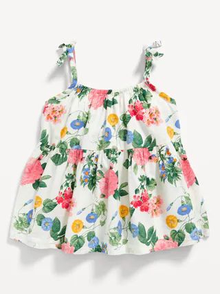Tie-Shoulder Matching Floral Swing Top for Toddler Girls | Old Navy (US)