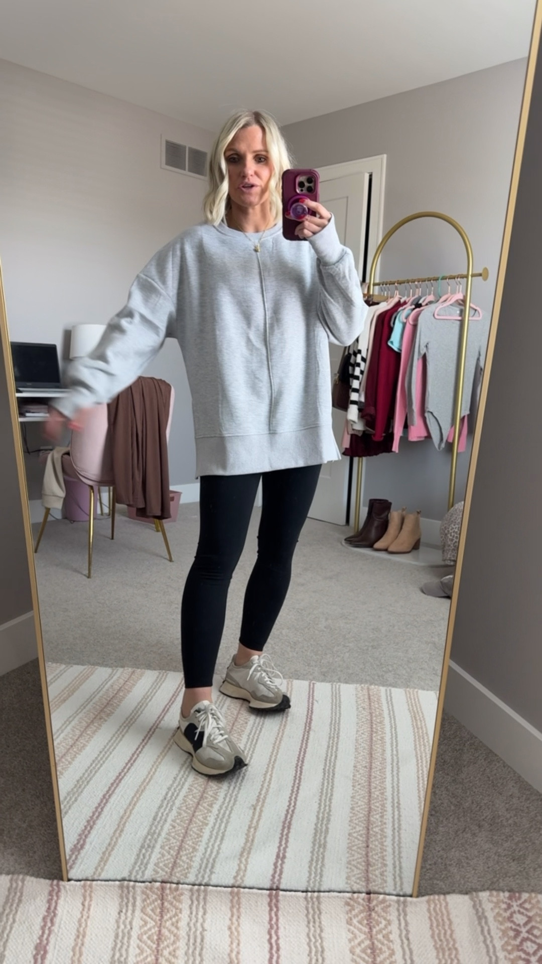 This sweatshirt from Amazon is super cozy and comfy to wear with leggings! I’m wearing a small  

#LTKPetite #LTKootd #LTKOver40