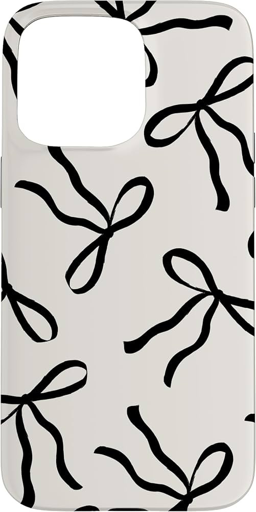 iPhone 15 Pro Max iPhone Aesthetic Beige and Black Bow Phone Case Case | Amazon (US)