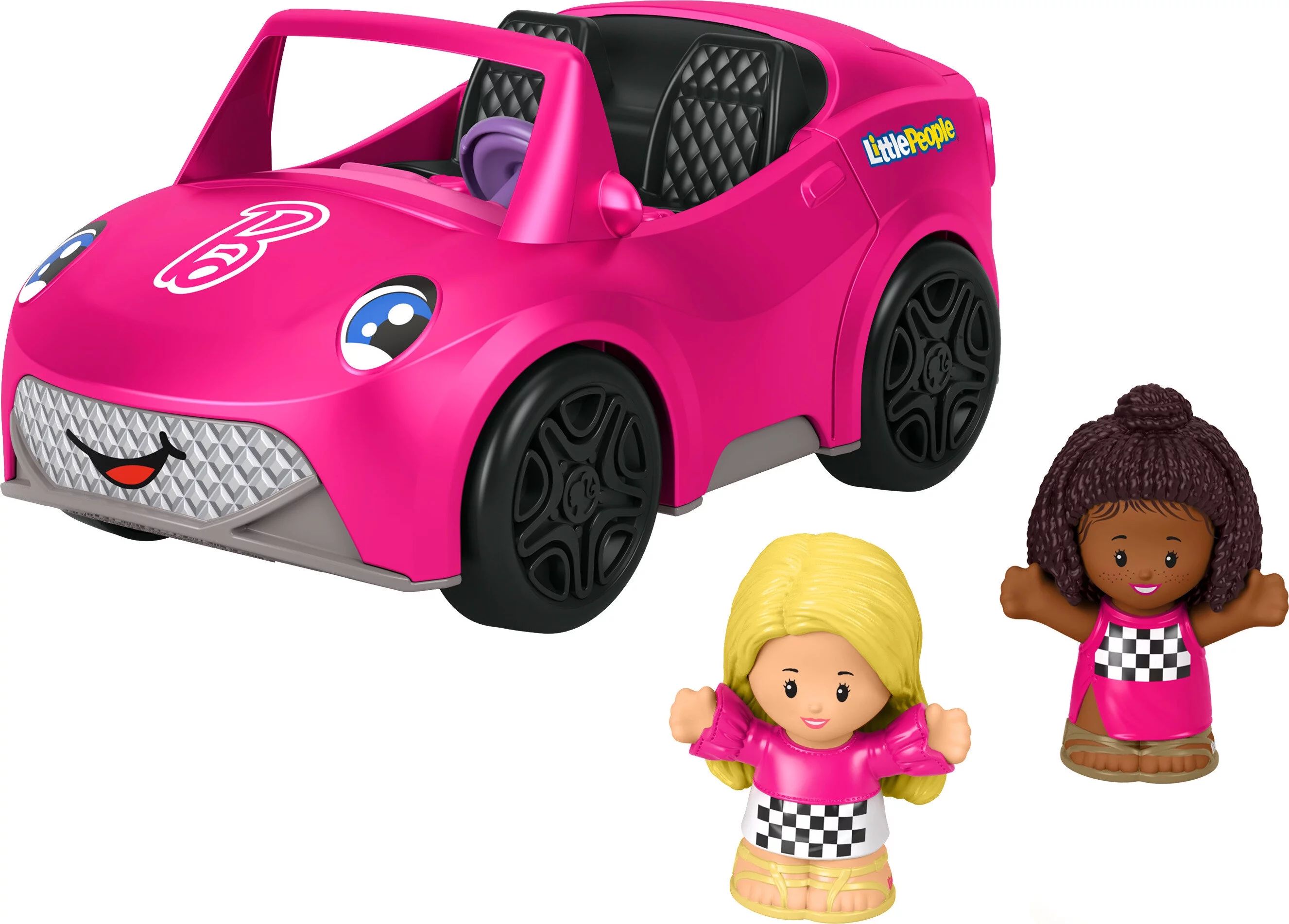 Fisher-Price Little People Barbie Convertible Toy Car with Music Sounds & 2 Figures for Toddlers | Walmart (US)