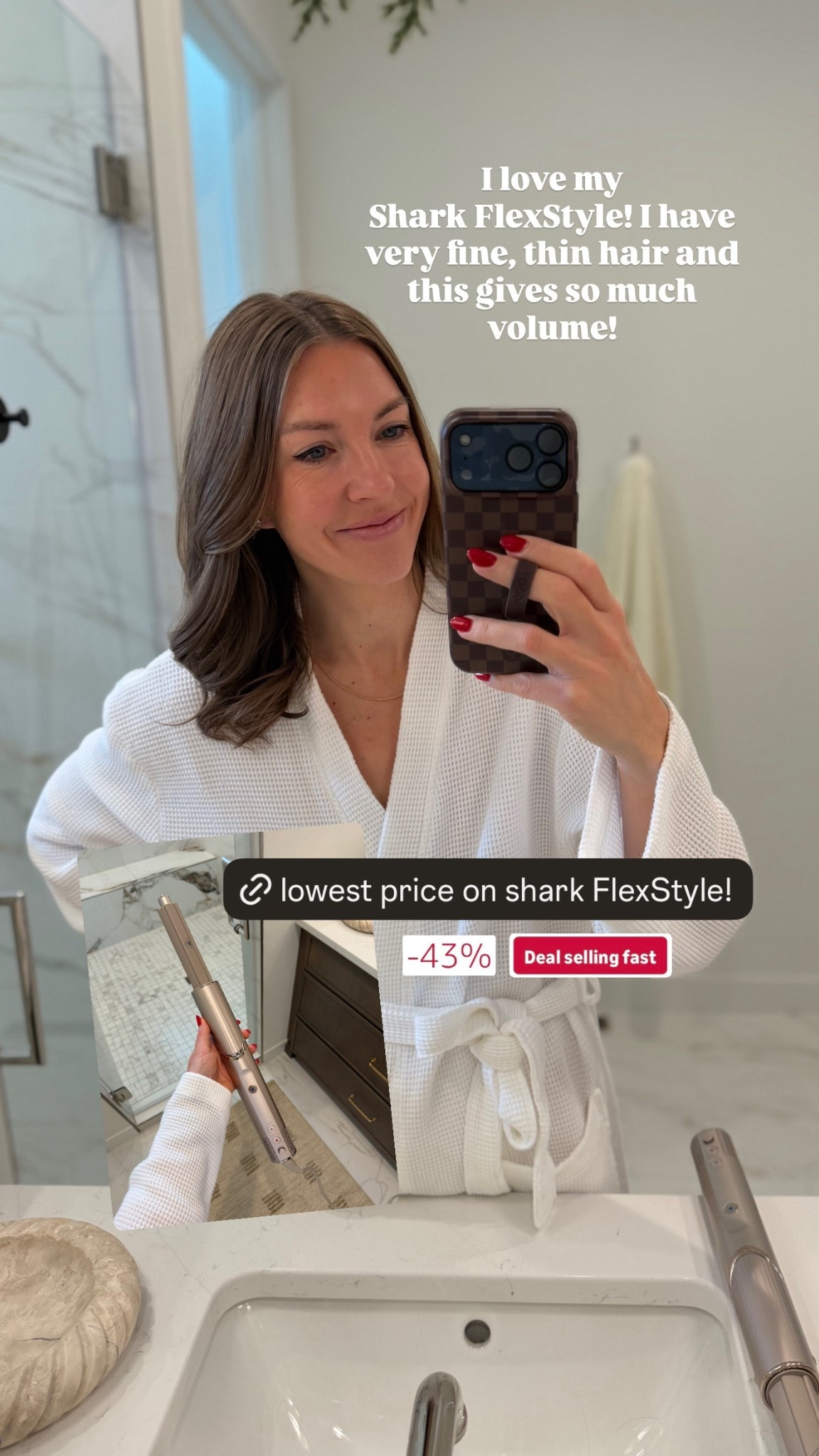 I love my shark FlexStyle! Works as a normal hair dryer and has auto wrap curlers for volume. I have very thin, fine hair and use the curling wands 2-3 times a week and touch up with curling iron on days in between. I swear the volume lasts multiple days though! Lowest price ever!

#LTKBeauty #LTKCyberWeek #LTKSaleAlert