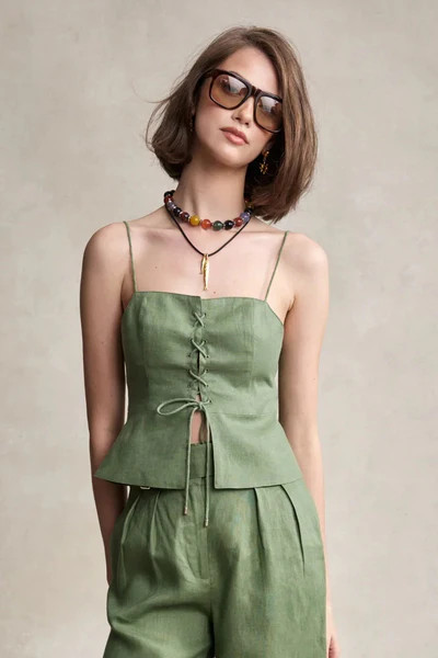 Hevron - Ophelia Top - Sage | Jessie Boutique
