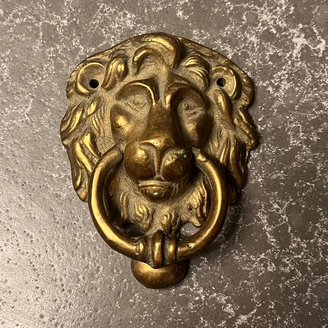 Solid Brass Lions Head Door Knocker, Brass Decor, Door Hardware, Exterior Decor, Safari, Kids Roo... | Etsy (US)