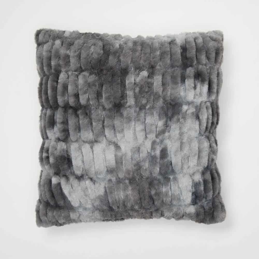 Tie Dye Textured Faux Fur Throw Pillow | Dormify