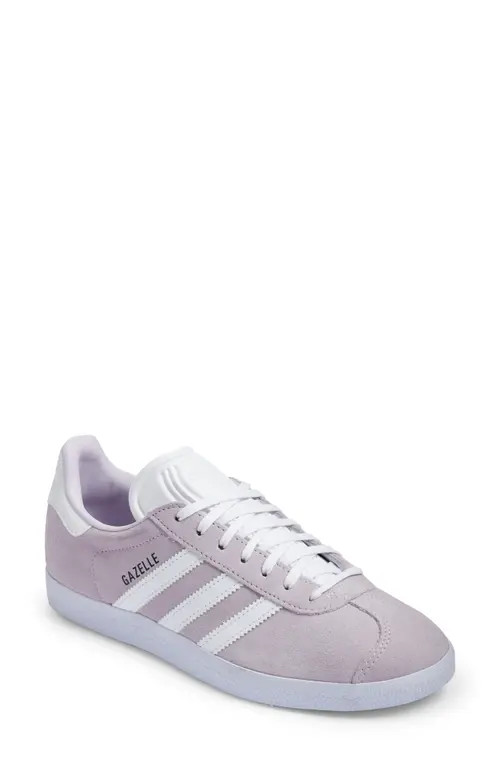 adidas Gazelle Sneaker in Silver Dawn/White/Black at Nordstrom, Size 7.5 | Nordstrom