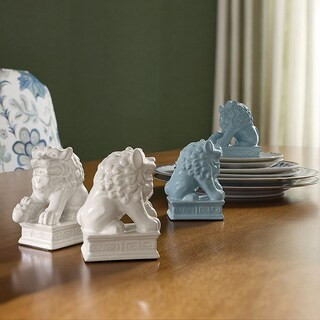 Foo Dog Salt & Pepper Shaker Set - Spa - Ballard Designs | Ballard Designs, Inc.