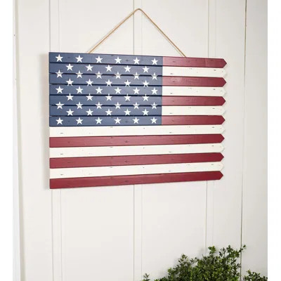 Classic American Flag Wooden Wall Art | Wayfair North America