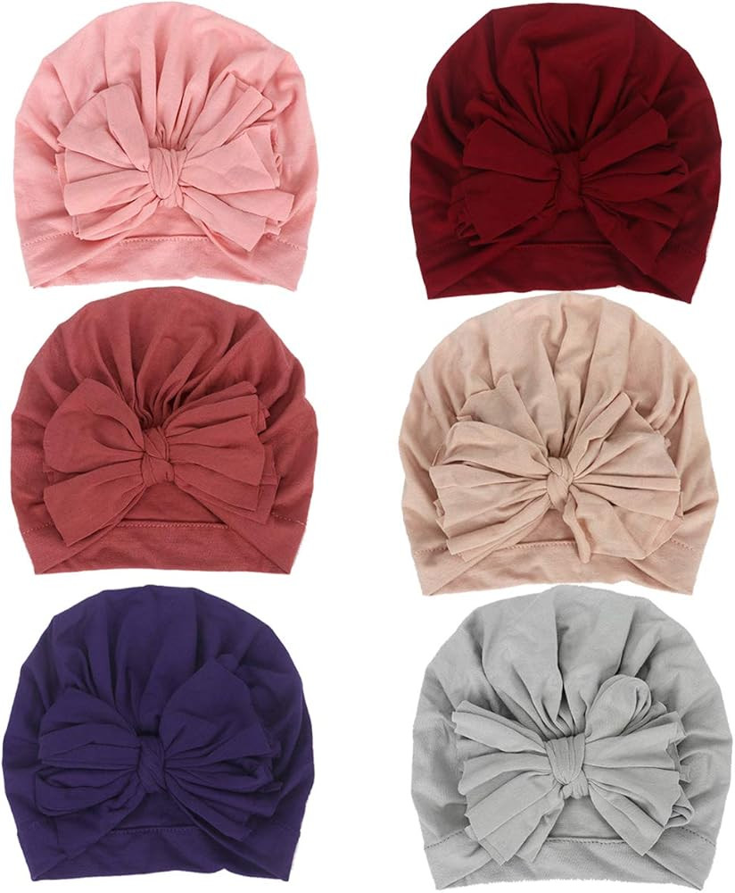 Newborn Baby Cotton Cloth Turban Toddler Rabbit Hospital Hat Ear Hat Kids Set Baby Cap | Amazon (US)