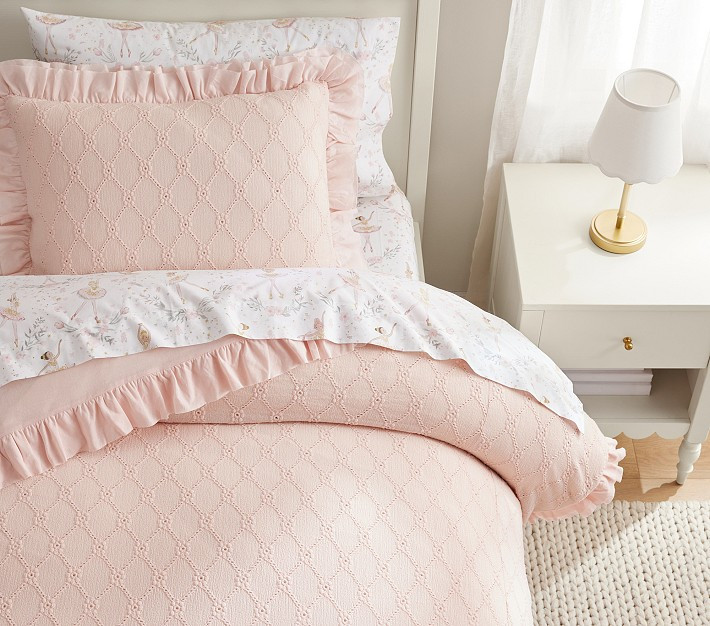Nina Ruffle Duvet Cover & Shams | Pottery Barn Kids