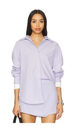 Maxin Shirt in Blue & Coral | Revolve Clothing (Global)