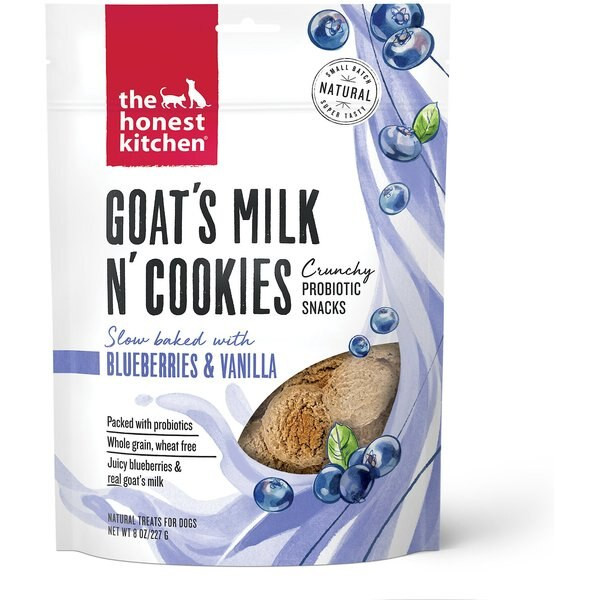 THE HONEST KITCHEN Goat's Milk N' Cookies Slow Baked with Blueberries & Vanilla Dog Treats, 8-oz ... | Chewy.com