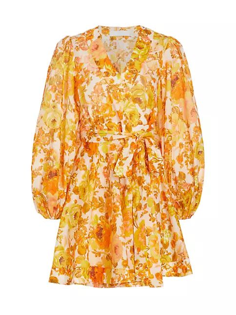 Raie Floral Wrap Minidress | Saks Fifth Avenue