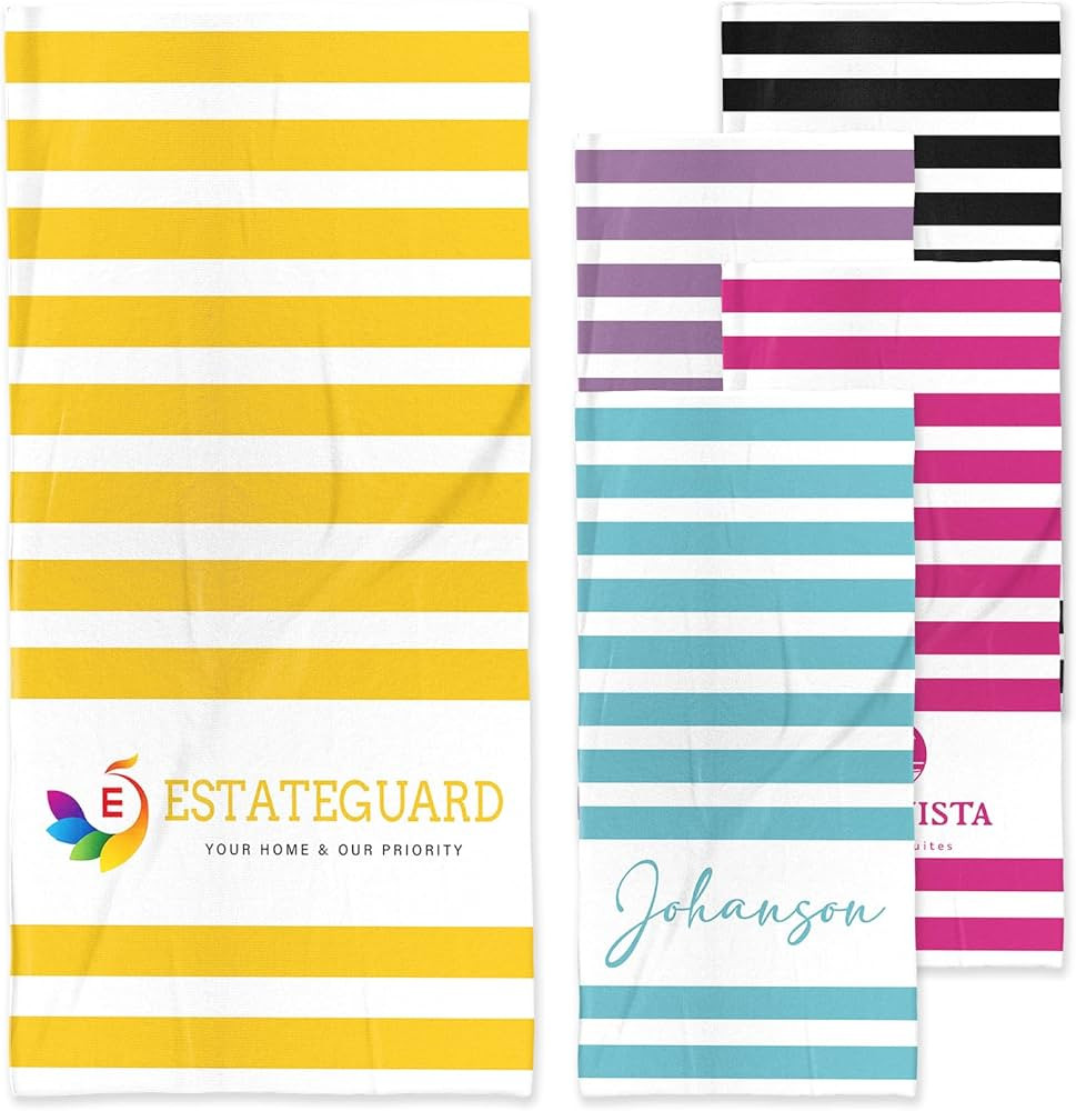 Personalized Beach Towels for Kids,Monogrammed Towels with Name & Logo,Custom Microfiber Quick Dr... | Amazon (US)