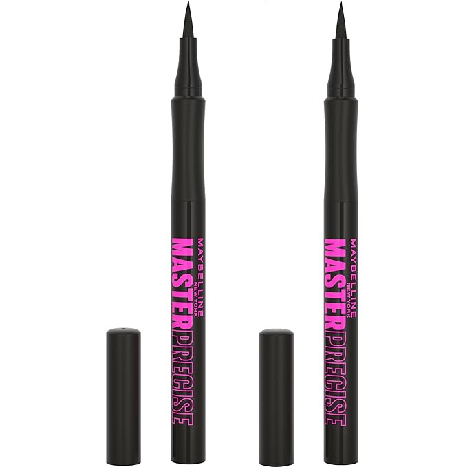 Maybelline Eyestudio Master Precise All Day Waterproof Liquid Eyeliner Makeup, Black, 2 Count (Pa... | Amazon (US)