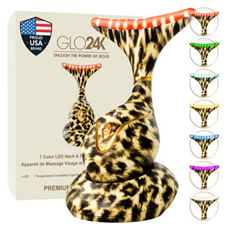 GLO24K7 Color LED Neck & Face Massager Deluxe (Cheetah) | Macy's