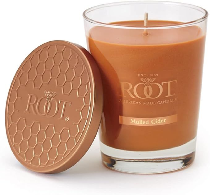 Root Candles Honeycomb Veriglass Scented Beeswax Blend Candle, Large, Mulled Cider | Amazon (US)