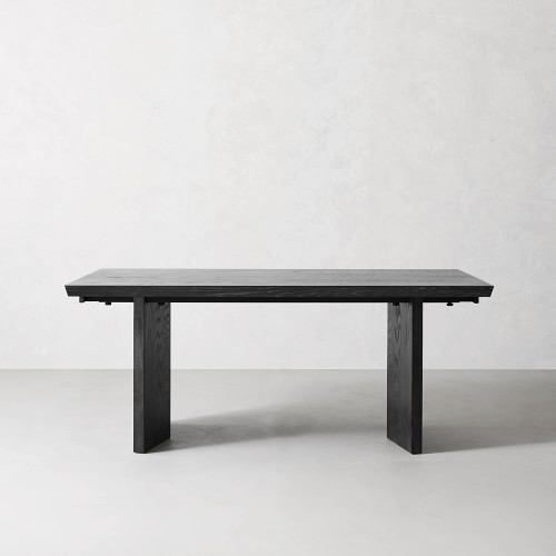 Knife Edge Rectangular Dining Table, 72, Wood, Ebony | Williams-Sonoma