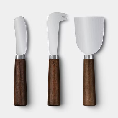 3pc Dark Essential Wood Cheese Tool Dark Brown - Threshold™ | Target