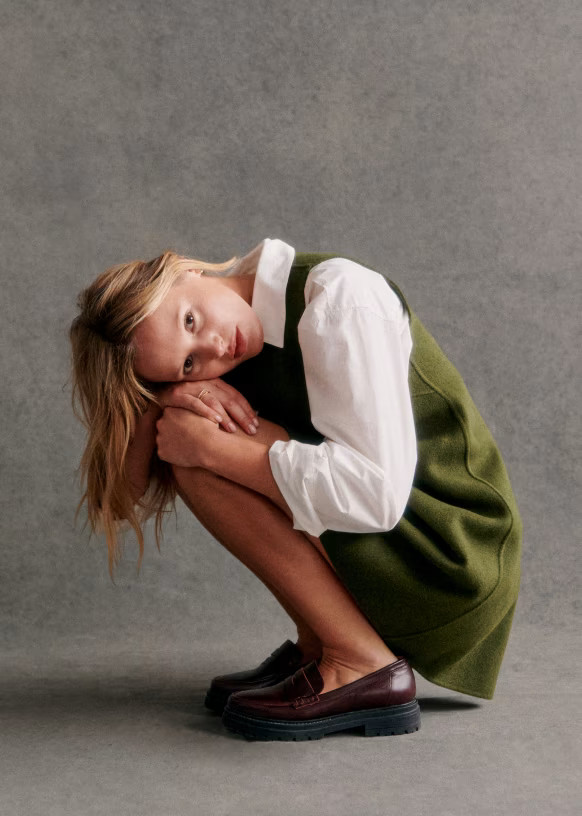 Nicia Dress - Garden Green - Wool - Sézane | Sezane Paris - US