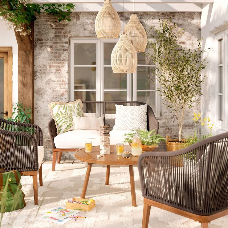 Purcell Wood 2pk Patio Club Chairs, Outdoor Furniture - Project 62™ | Target