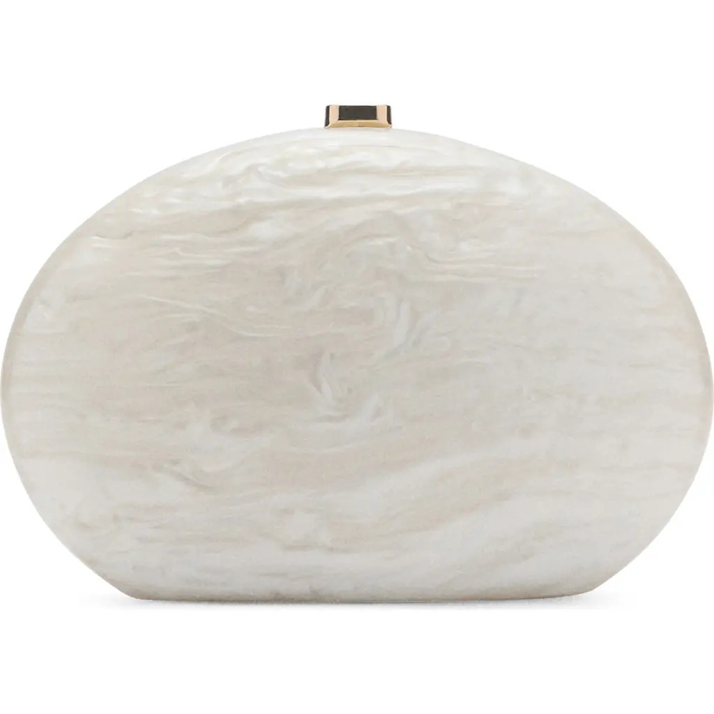 MANGO Oval Frame Clutch in Ivory White at Nordstrom | Nordstrom