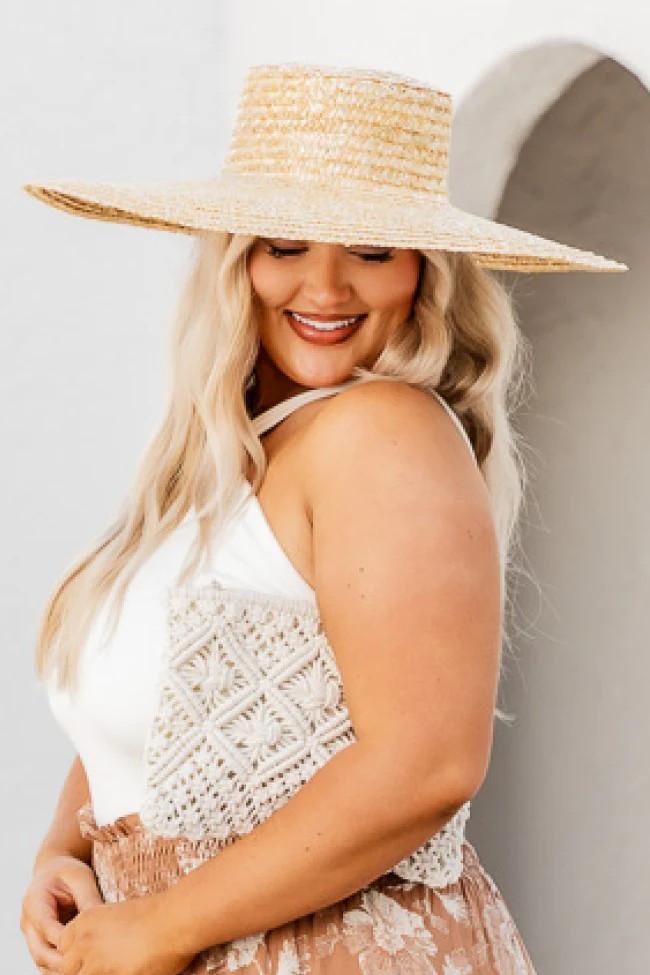 Gleaming Light Large Straw Hat FINAL SALE | Pink Lily
