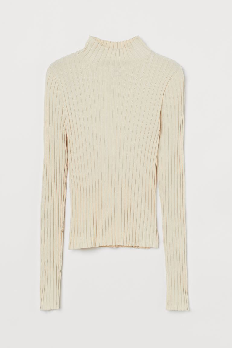 Ribbed polo-neck jumper | H&M (UK, MY, IN, SG, PH, TW, HK)