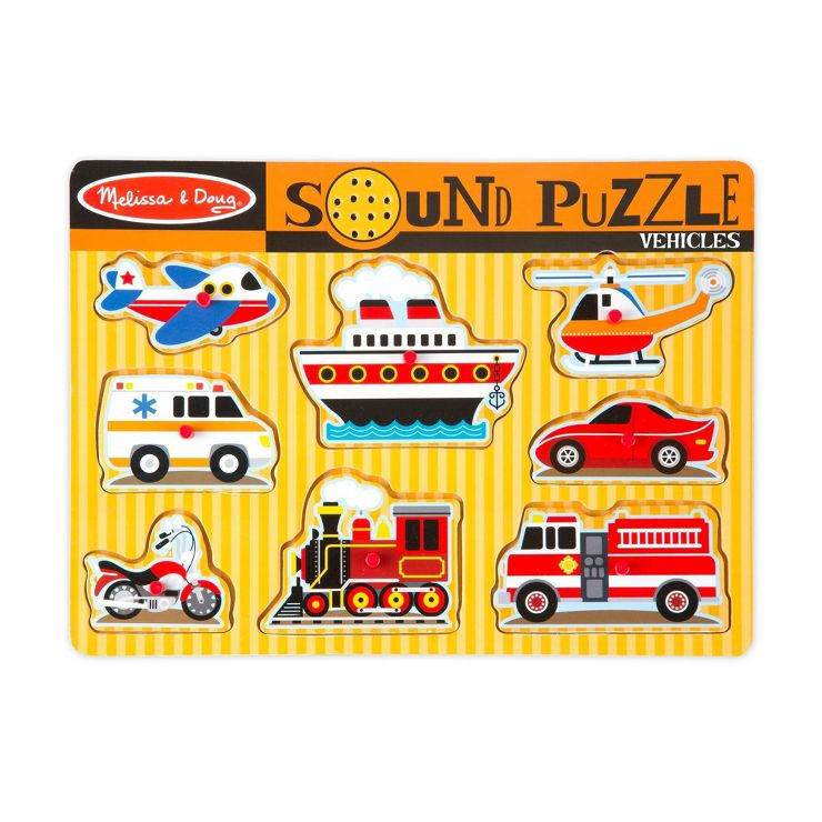Melissa & Doug Vehicles Sound Puzzle - 8pc | Target