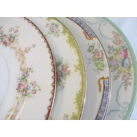 Vintage Mismatched China Dinner Plates - Set Of 4 | Etsy (US)